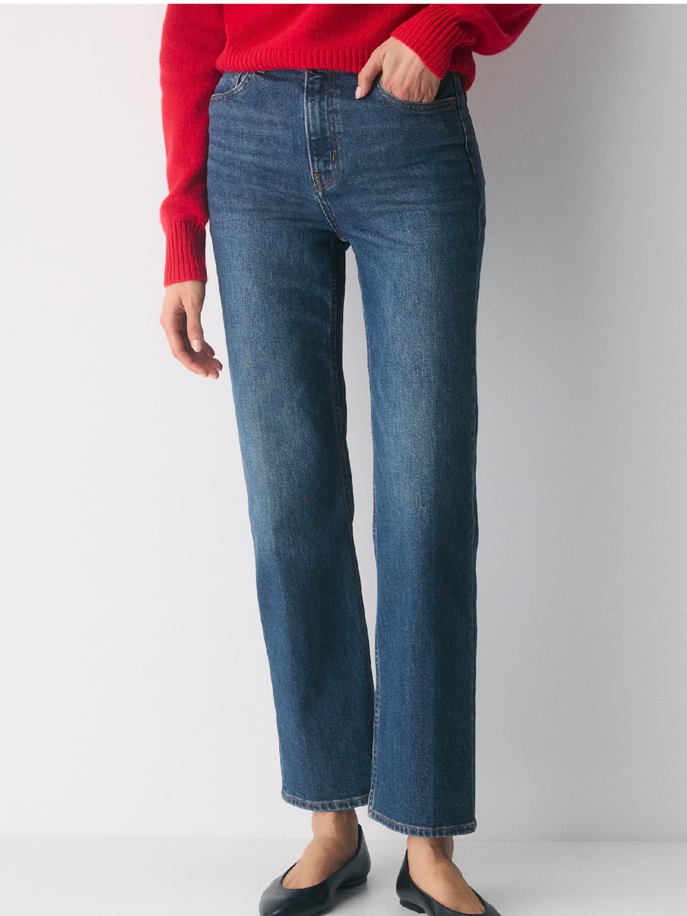 Aritzia Denim Forum The Arlo High Rise Straight Jeans